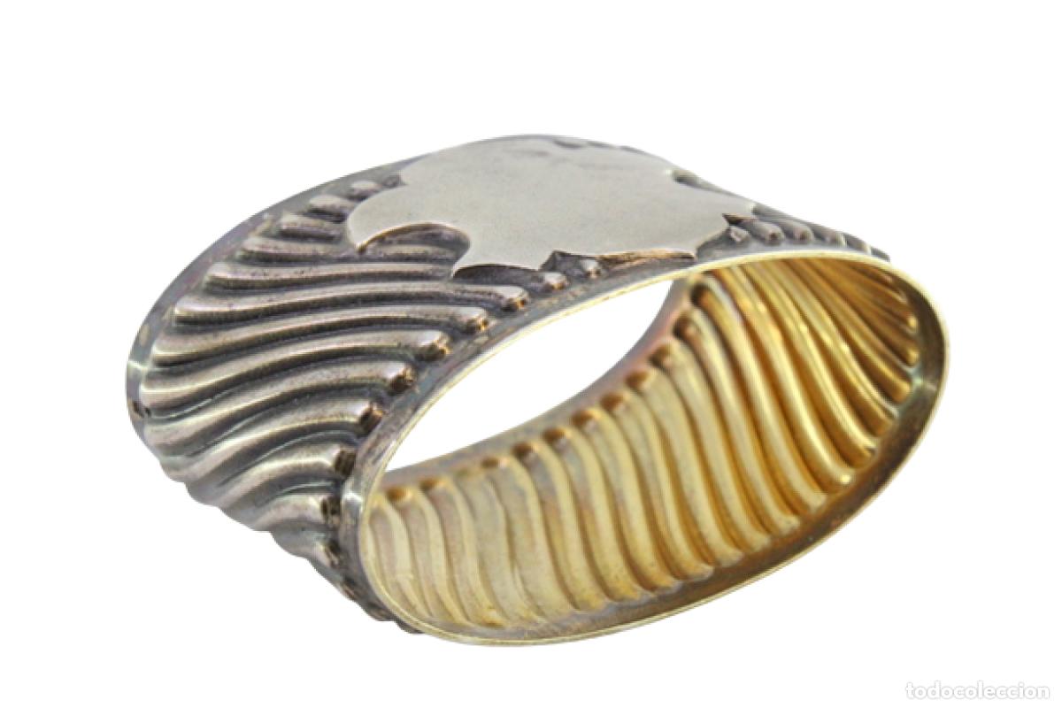 Antig&uuml;edades: Anillo para servilletas de plata - Foto 1