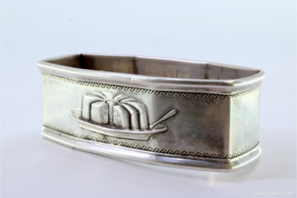 Antig&uuml;edades: Anillo para servilletas de plata - Foto 2