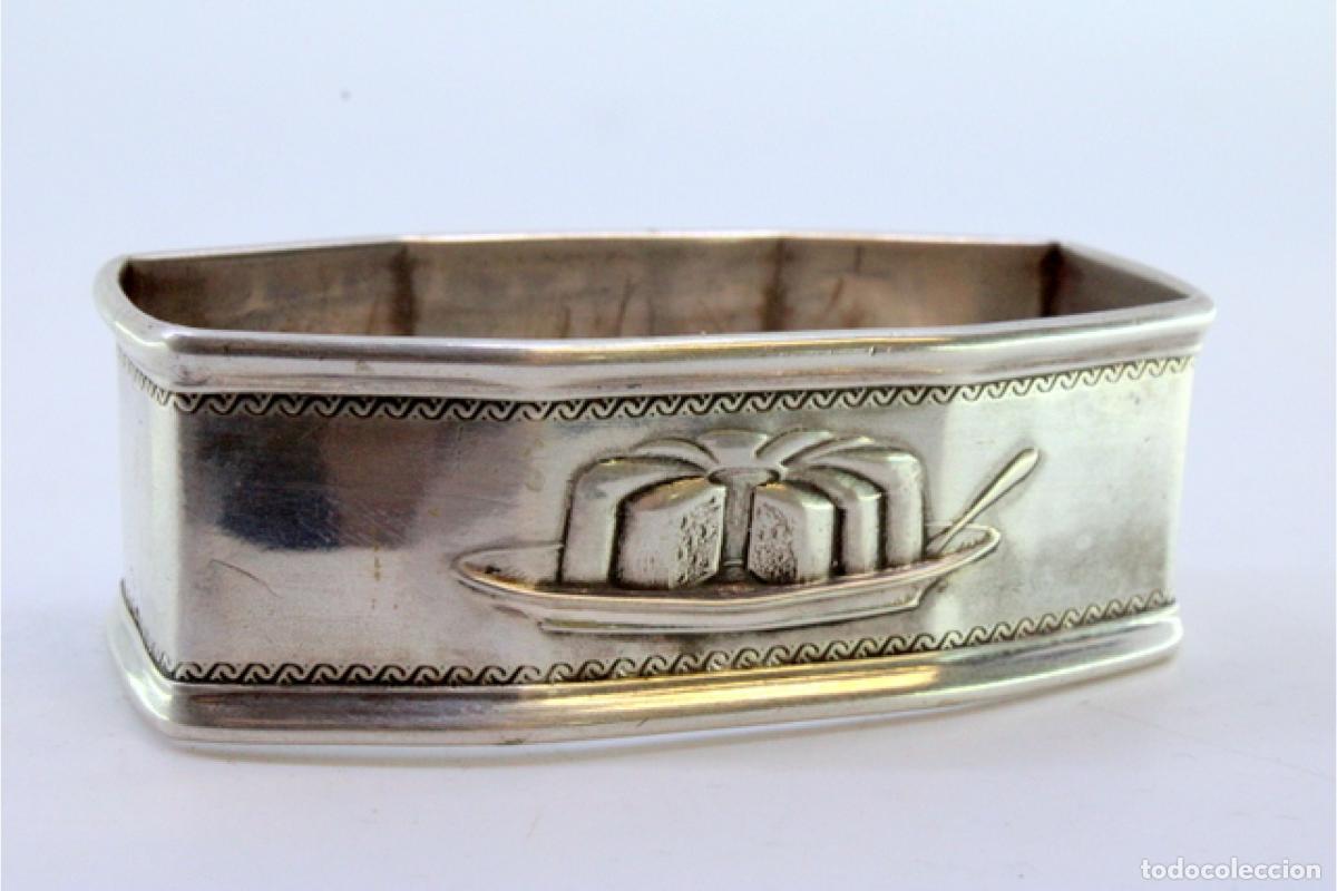 Antig&uuml;edades: Anillo para servilletas de plata - Foto 4