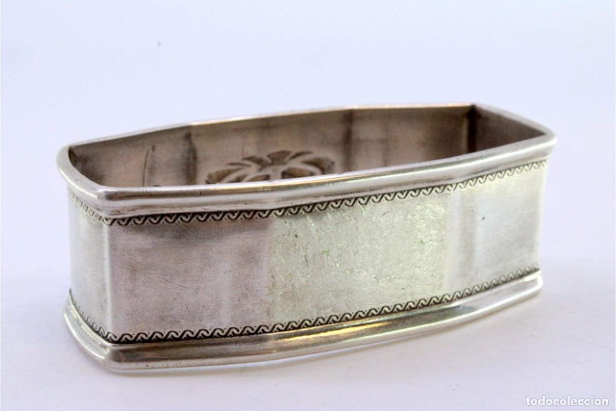 Antig&uuml;edades: Anillo para servilletas de plata - Foto 5