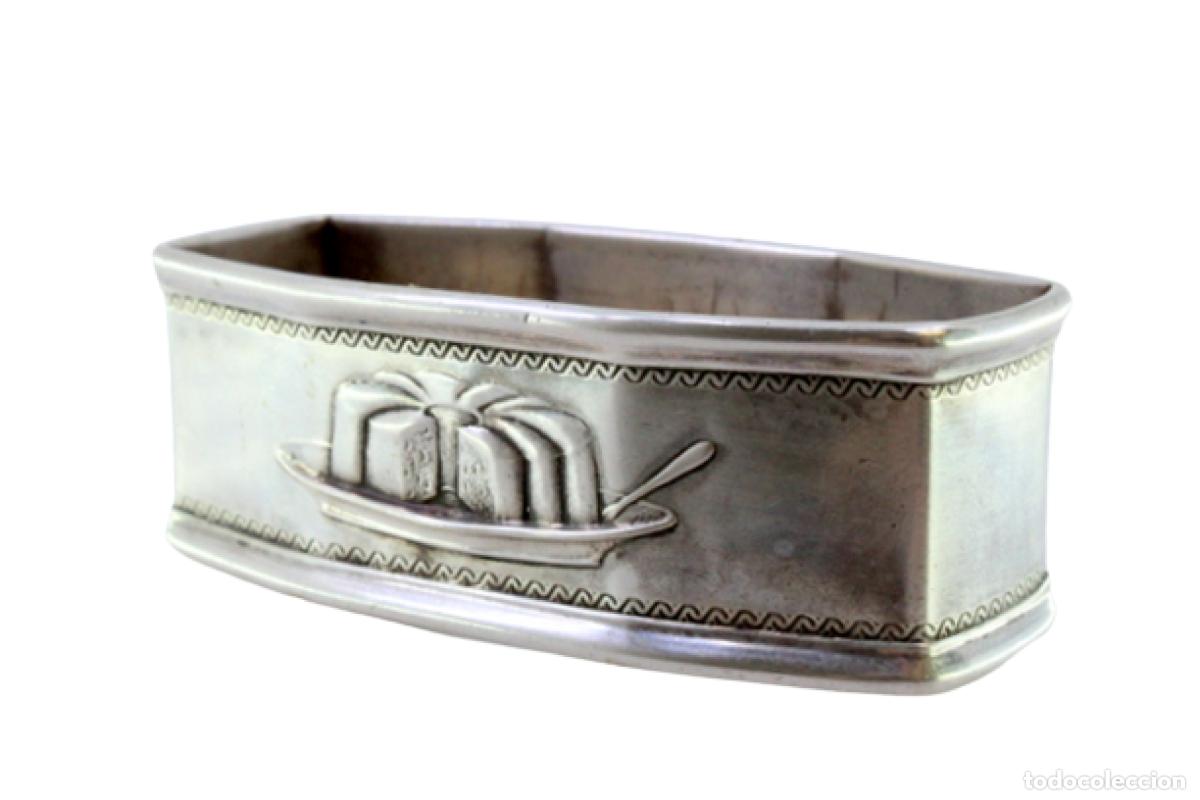 Antig&uuml;edades: Anillo para servilletas de plata - Foto 1