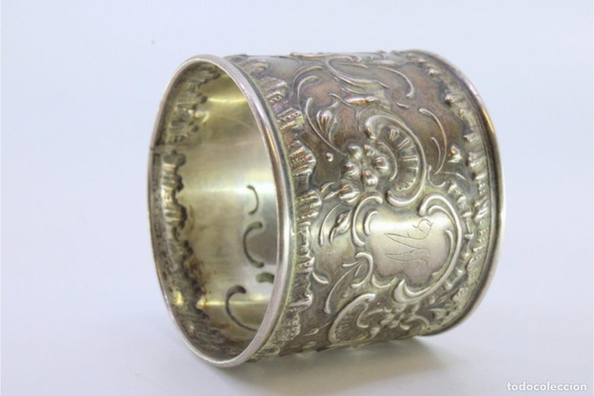 Antig&uuml;edades: Anillo para servilletas de plata - Foto 6