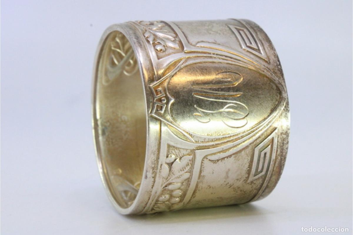 Antig&uuml;edades: Anillo para servilletas de plata - Foto 2