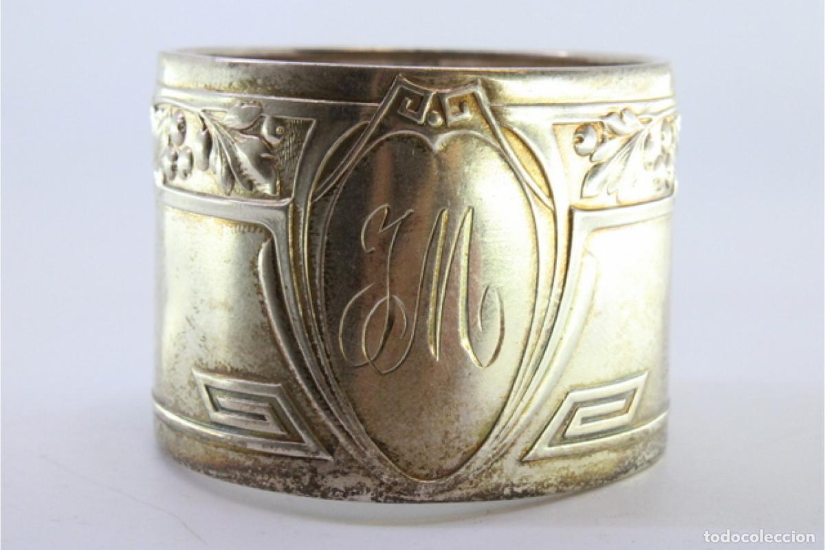 Antig&uuml;edades: Anillo para servilletas de plata - Foto 3