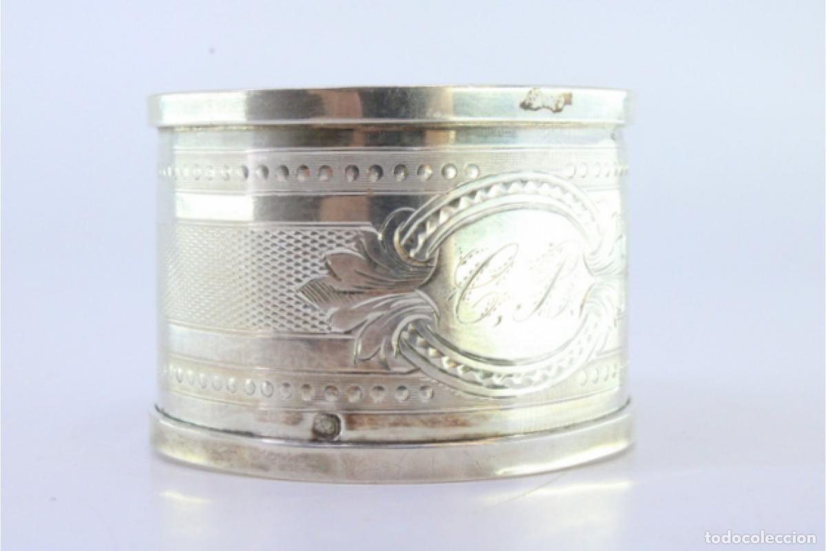Antig&uuml;edades: Anillo para servilletas de plata - Foto 2