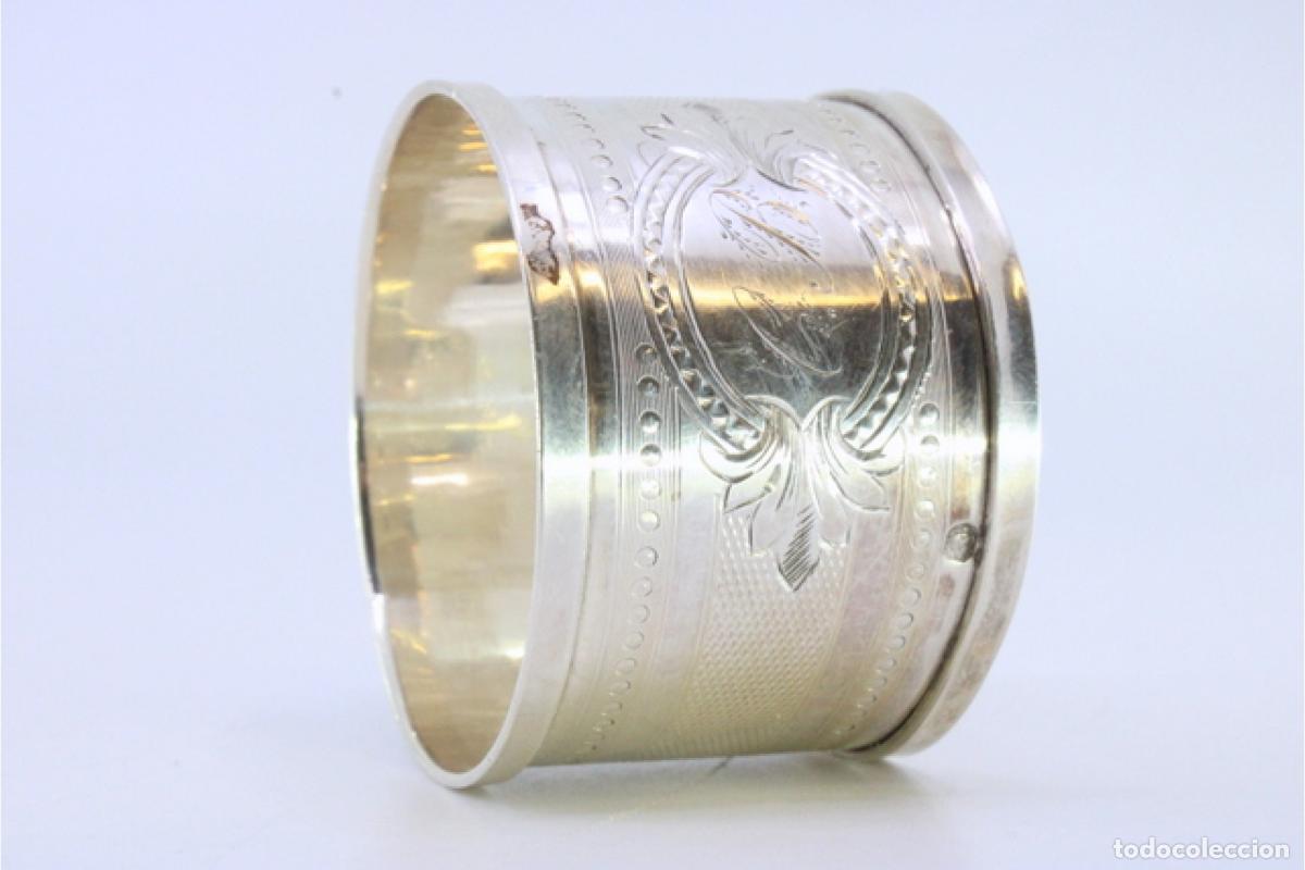 Antig&uuml;edades: Anillo para servilletas de plata - Foto 3