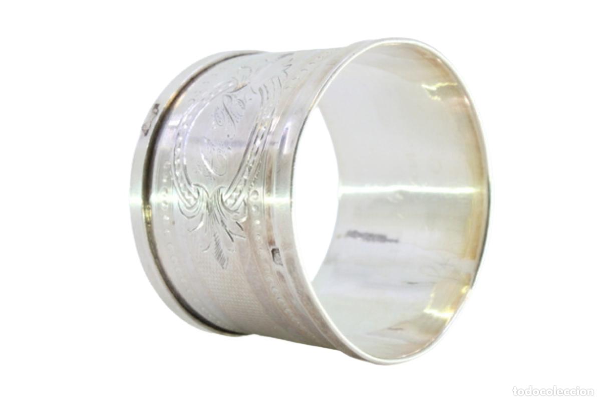 Antig&uuml;edades: Anillo para servilletas de plata - Foto 1
