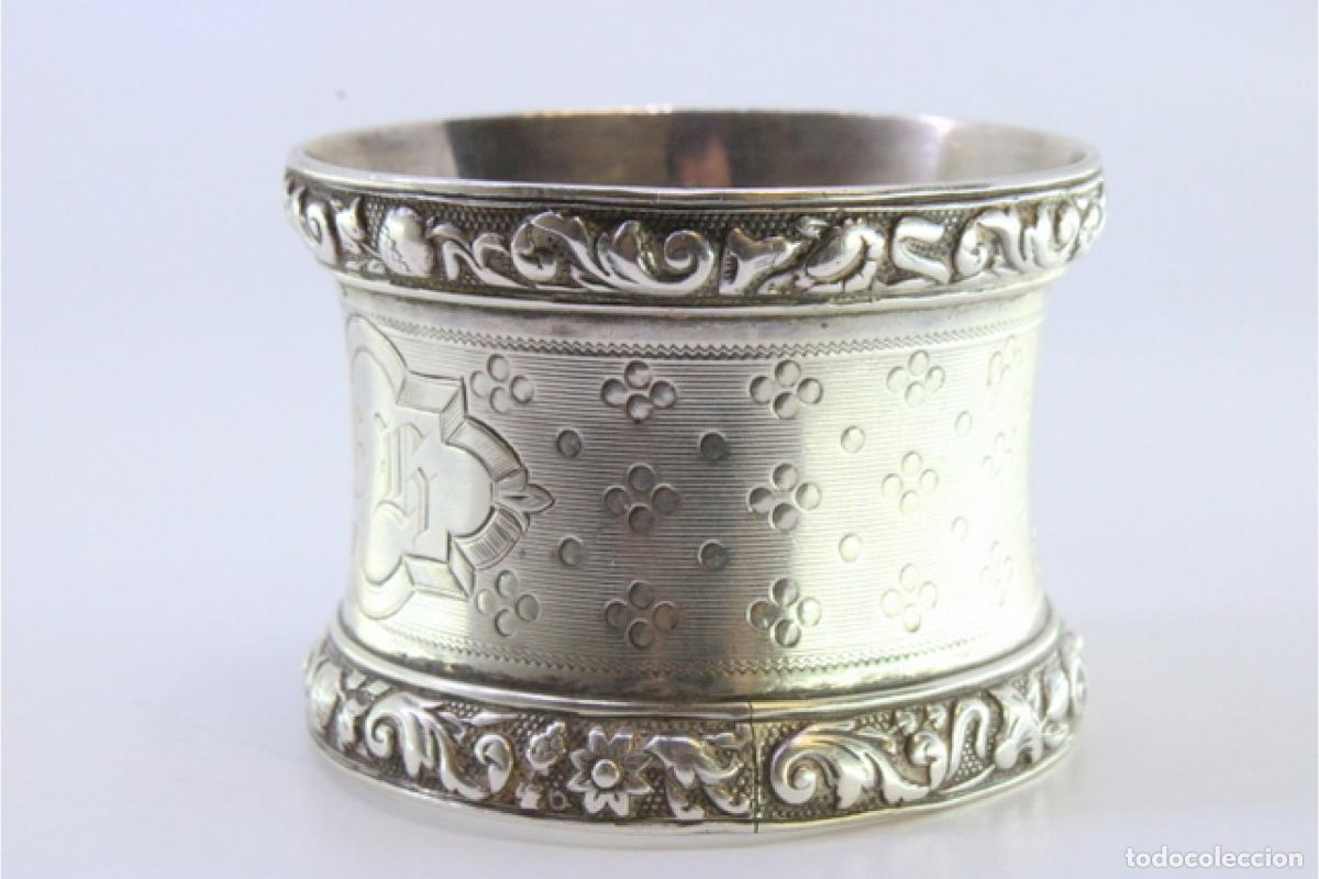Antig&uuml;edades: Anillo para servilletas de plata - Foto 5