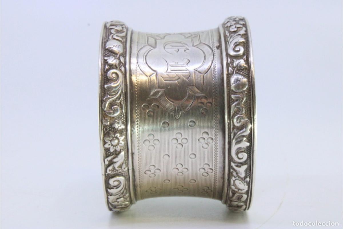 Antig&uuml;edades: Anillo para servilletas de plata - Foto 7