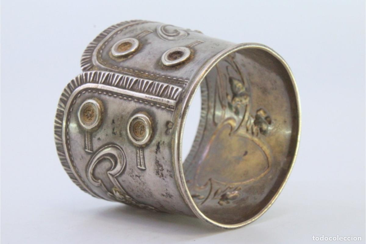 Antig&uuml;edades: Anillo para servilletas de plata - Foto 2