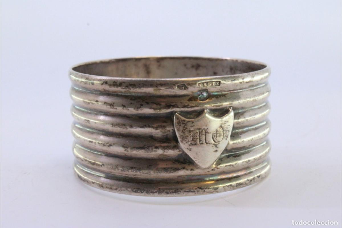 Antig&uuml;edades: Anillo para servilletas de plata - Foto 3