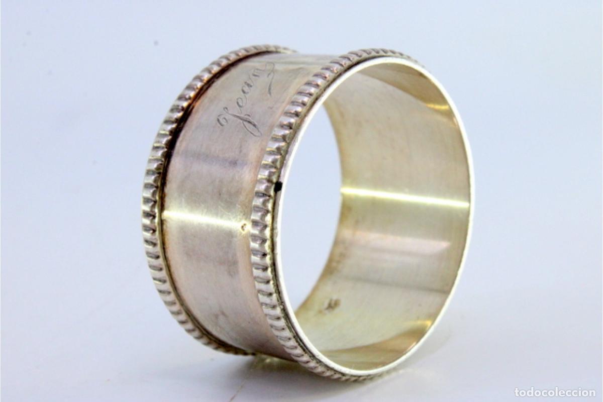 Antig&uuml;edades: Anillo para servilletas de plata - Foto 4