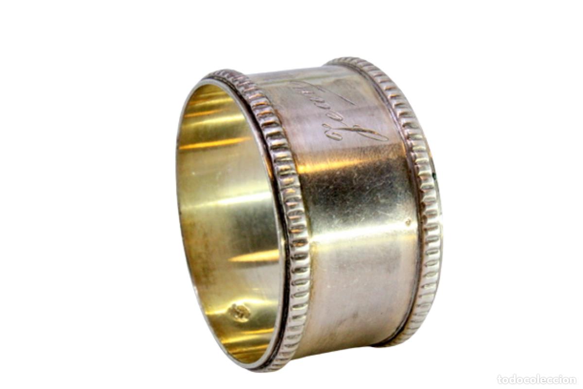 Antig&uuml;edades: Anillo para servilletas de plata - Foto 1