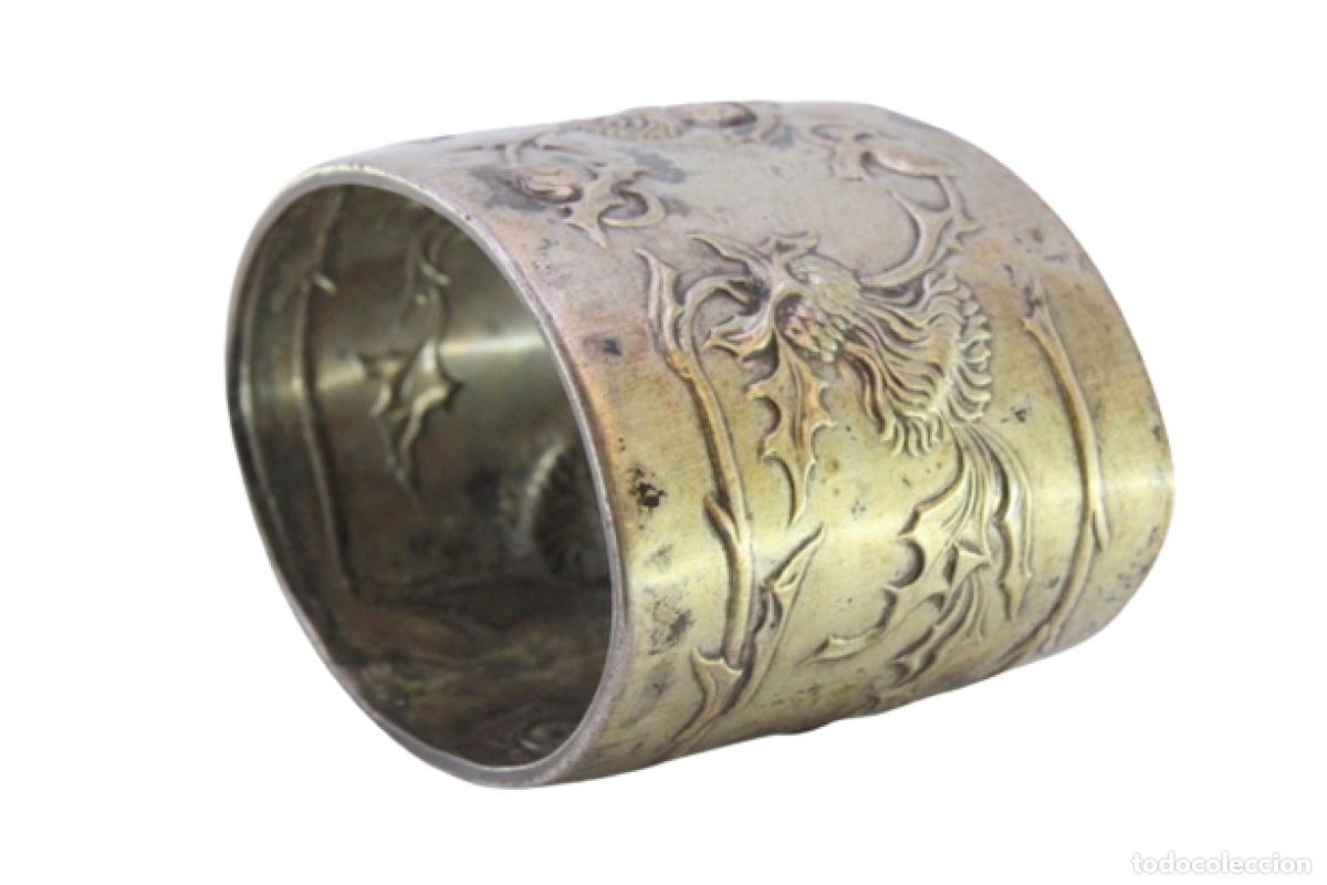 Antig&uuml;edades: Anillo para servilletas de plata - Foto 1