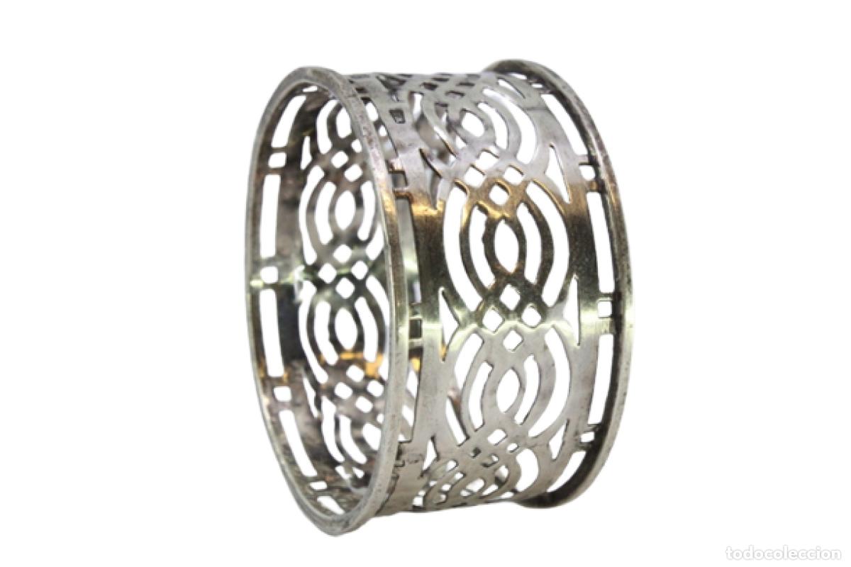 Antig&uuml;edades: Anillo para servilletas de plata - Foto 1