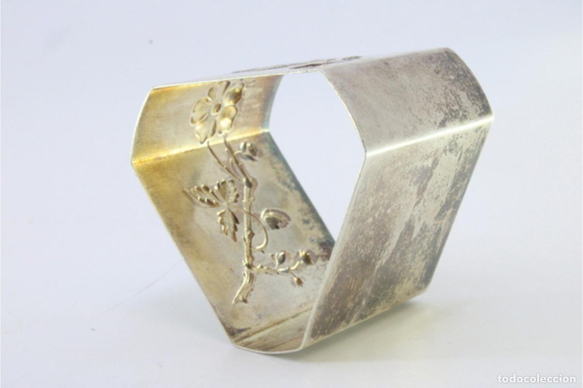 Antig&uuml;edades: Anillo para servilletas de plata - Foto 2