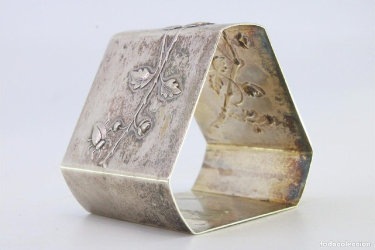 Antig&uuml;edades: Anillo para servilletas de plata - Foto 4