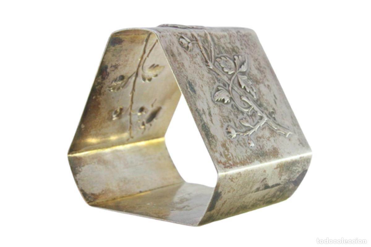 Antig&uuml;edades: Anillo para servilletas de plata - Foto 1