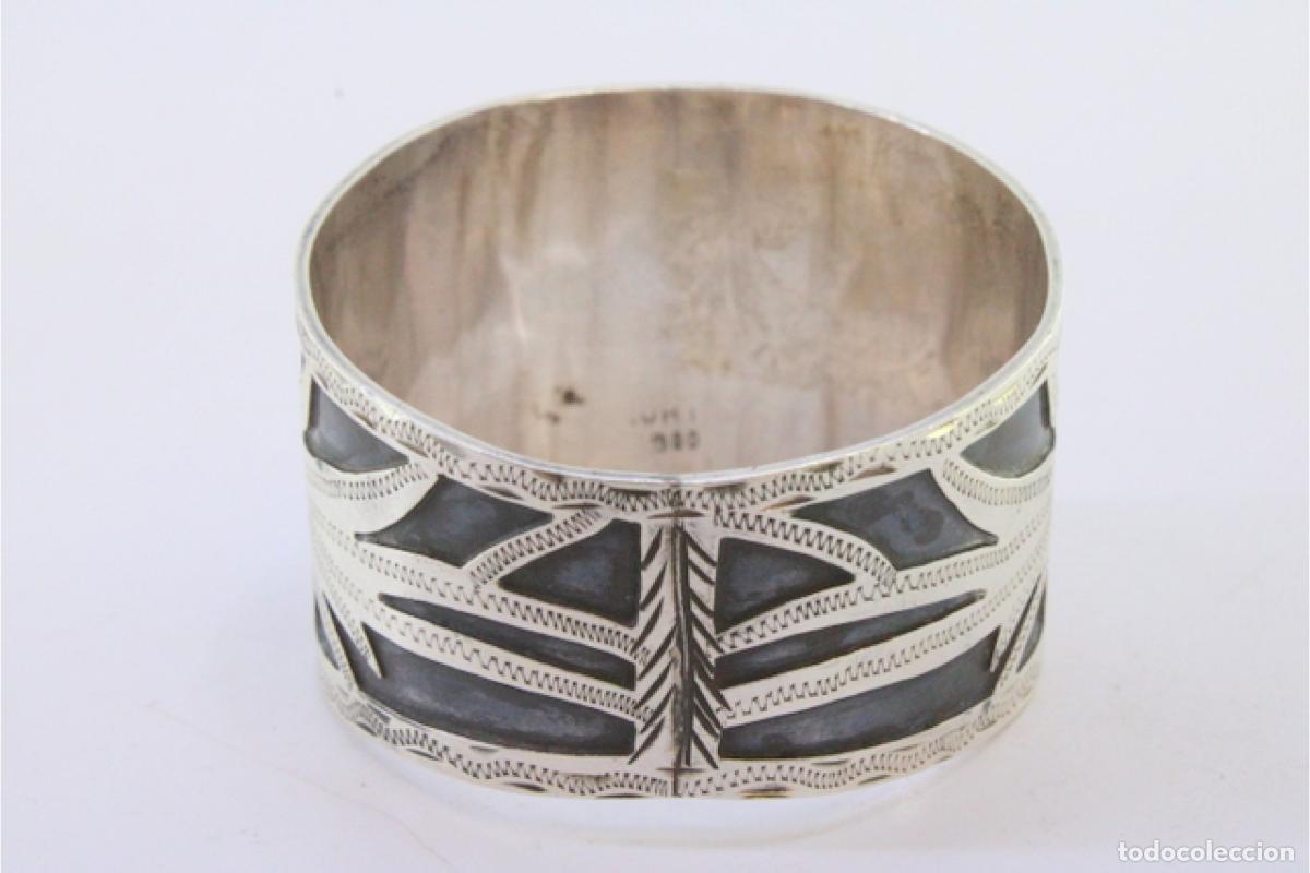 Antig&uuml;edades: Anillo para servilletas de plata - Foto 2