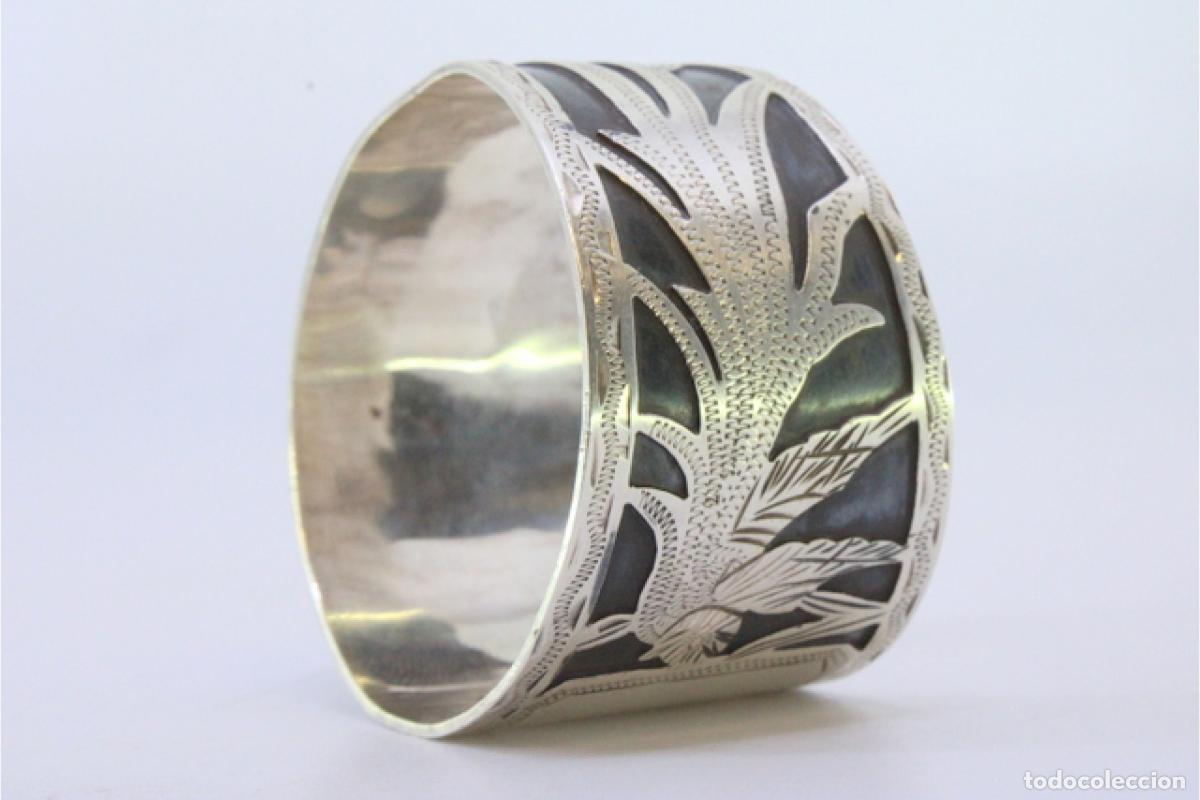 Antig&uuml;edades: Anillo para servilletas de plata - Foto 4