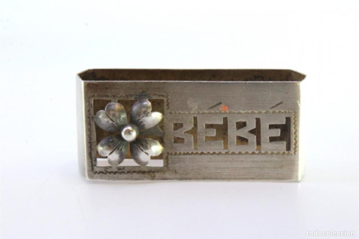 Antig&uuml;edades: Anillo para servilletas de plata - Foto 3