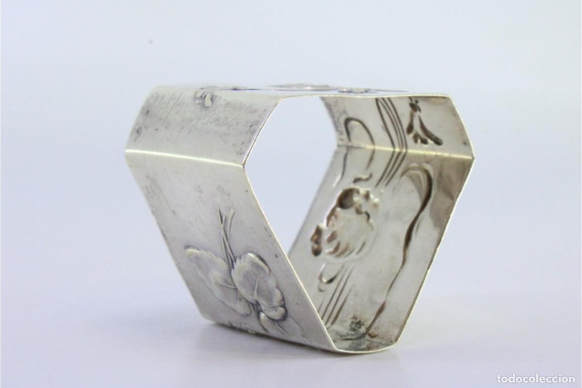 Antig&uuml;edades: Anillo para servilletas de plata - Foto 2