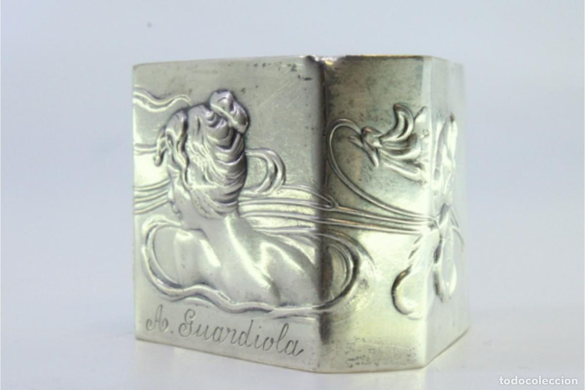 Antig&uuml;edades: Anillo para servilletas de plata - Foto 3