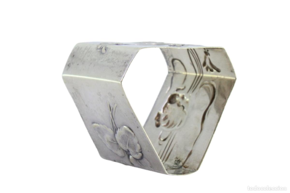 Antig&uuml;edades: Anillo para servilletas de plata - Foto 1