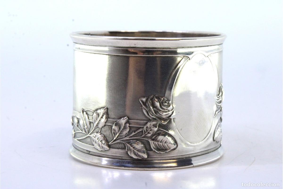 Antig&uuml;edades: Anillo para servilletas de plata - Foto 2
