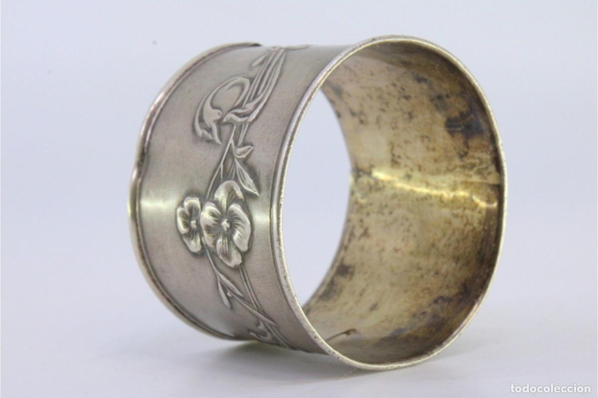 Antig&uuml;edades: Anillo para servilletas de plata - Foto 2