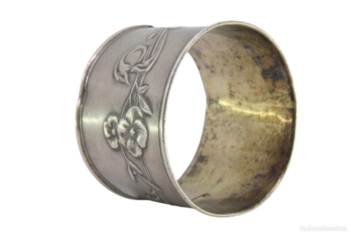 Antig&uuml;edades: Anillo para servilletas de plata - Foto 1