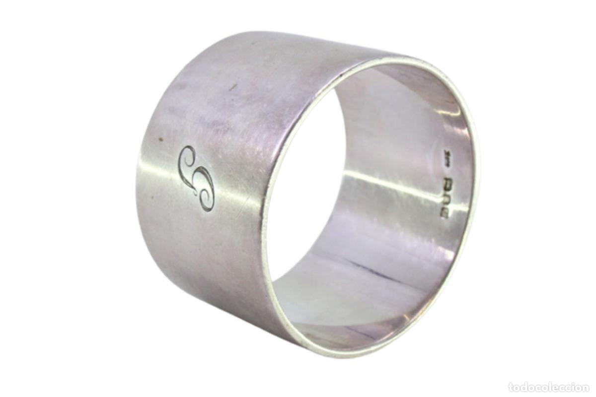 Antig&uuml;edades: Anillo para servilletas de plata - Foto 1
