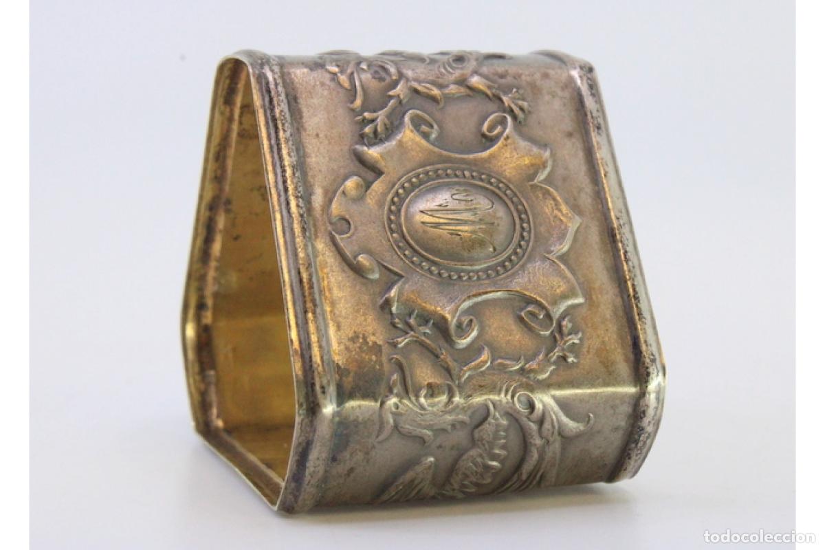 Antig&uuml;edades: Anillo para servilletas de plata - Foto 2