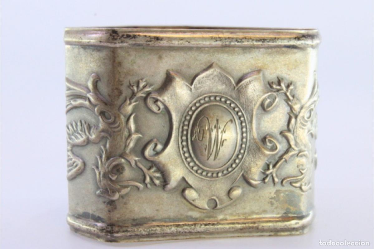 Antig&uuml;edades: Anillo para servilletas de plata - Foto 4