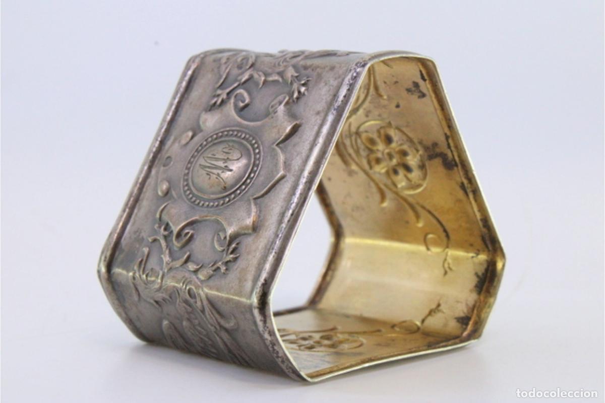 Antig&uuml;edades: Anillo para servilletas de plata - Foto 7