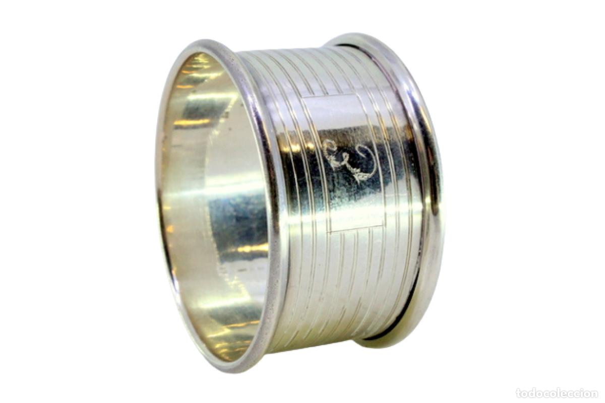 Antig&uuml;edades: Anillo para servilletas de plata - Foto 1