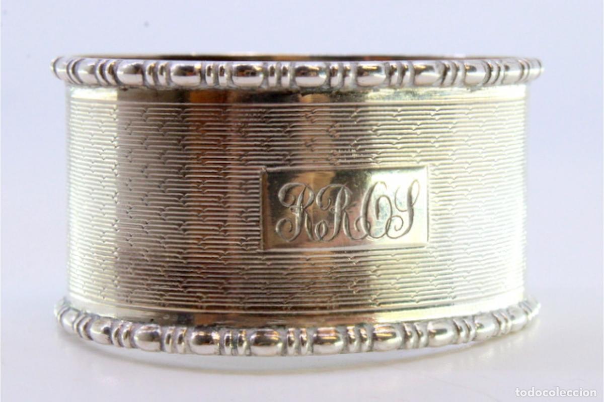 Antig&uuml;edades: Anillo para servilletas de plata - Foto 3