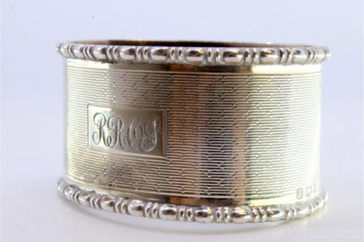 Antig&uuml;edades: Anillo para servilletas de plata - Foto 4