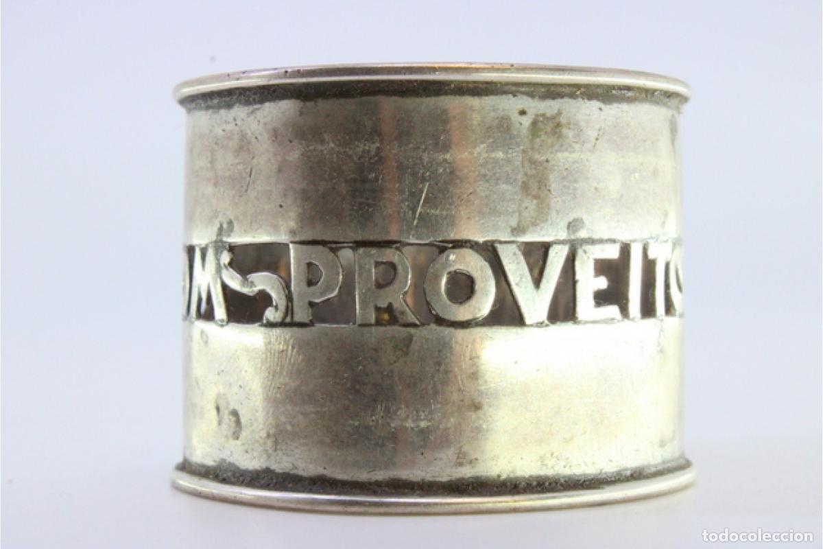 Antig&uuml;edades: Anillo para servilletas de plata - Foto 3