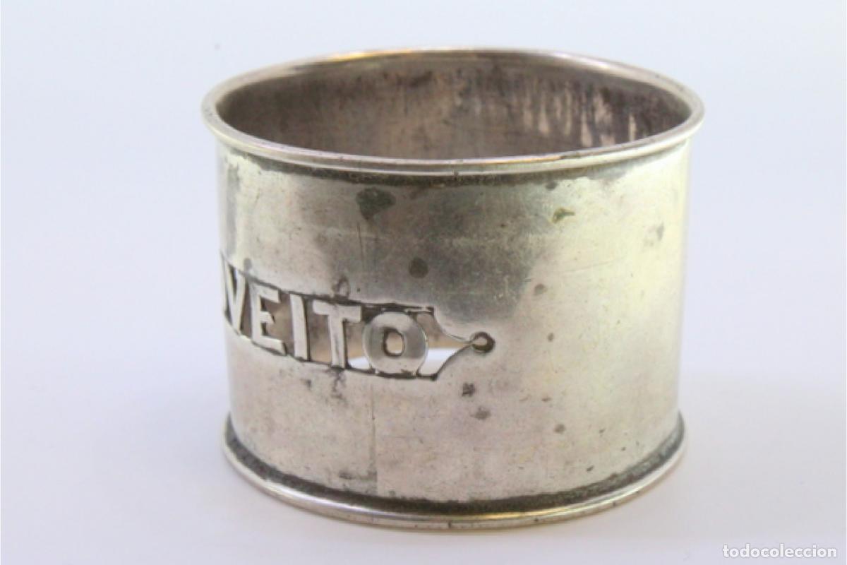 Antig&uuml;edades: Anillo para servilletas de plata - Foto 6