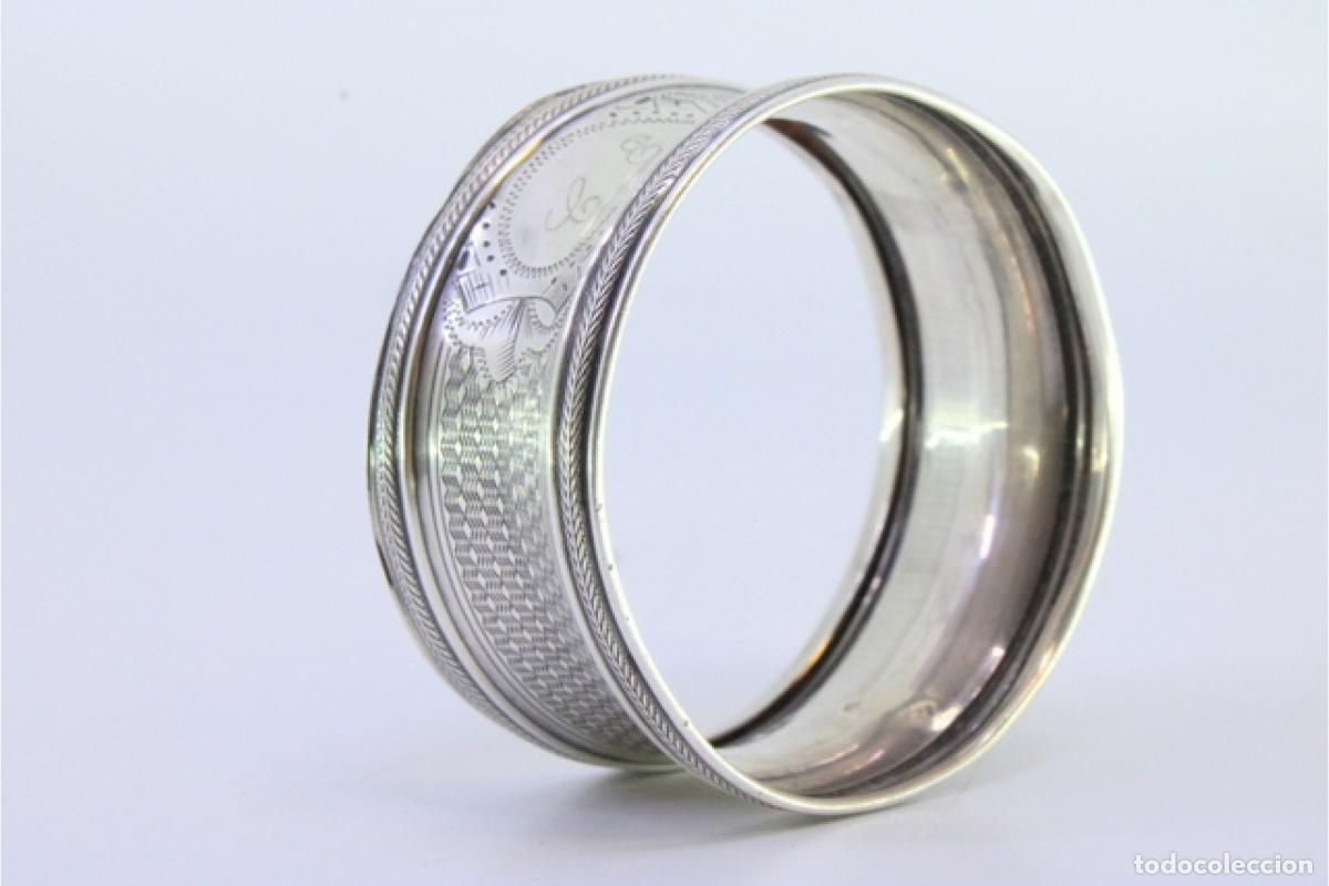 Antig&uuml;edades: Anillo para servilletas de plata - Foto 3
