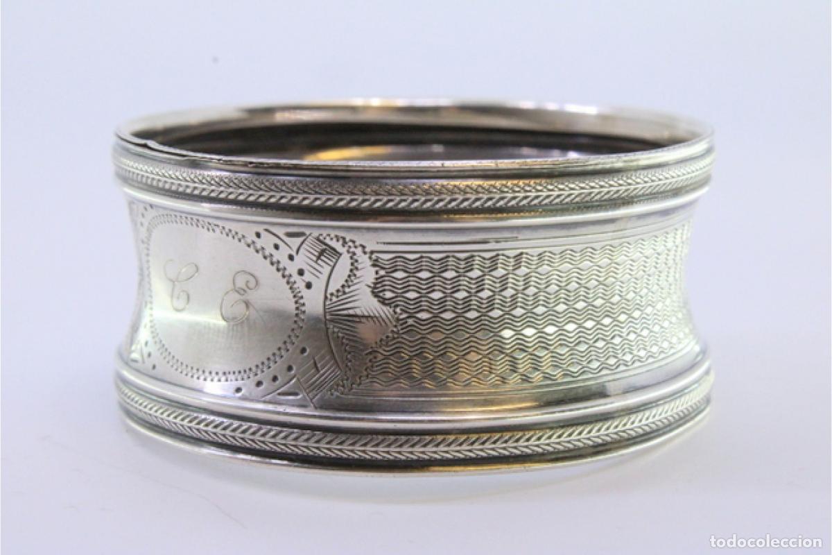 Antig&uuml;edades: Anillo para servilletas de plata - Foto 4