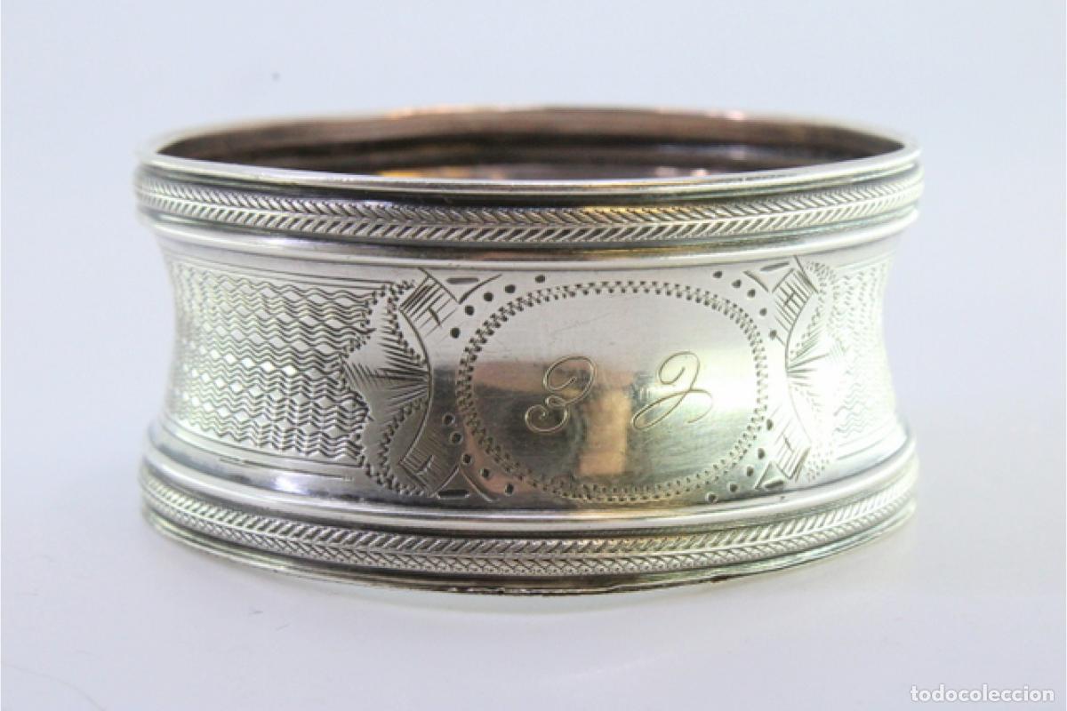 Antig&uuml;edades: Anillo para servilletas de plata - Foto 5