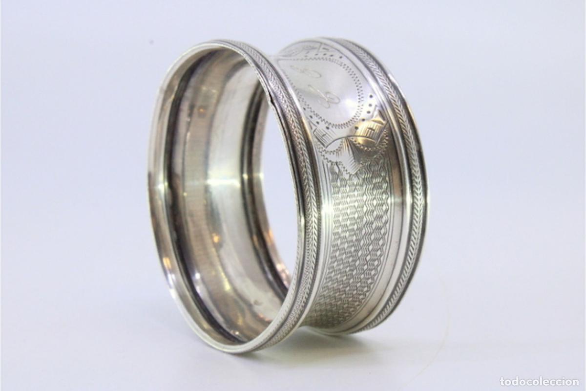 Antig&uuml;edades: Anillo para servilletas de plata - Foto 7