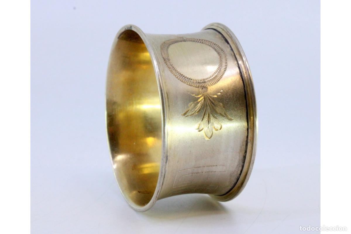 Antig&uuml;edades: Anillo para servilletas de plata - Foto 2
