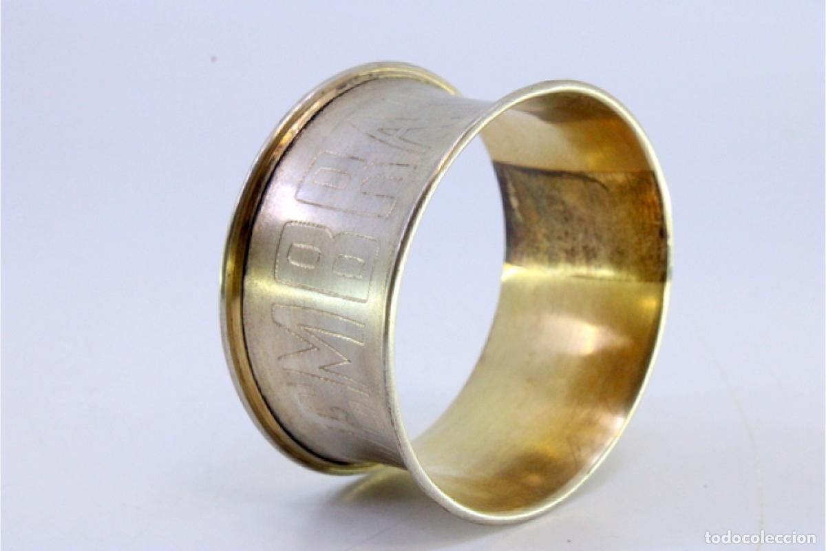 Antig&uuml;edades: Anillo para servilletas de plata - Foto 3