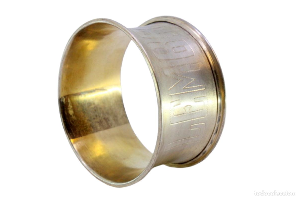 Antig&uuml;edades: Anillo para servilletas de plata - Foto 1