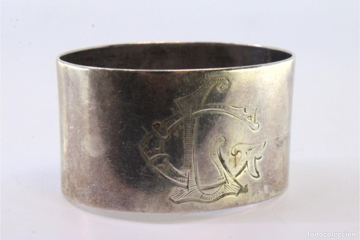 Antig&uuml;edades: Anillo para servilletas de plata - Foto 2