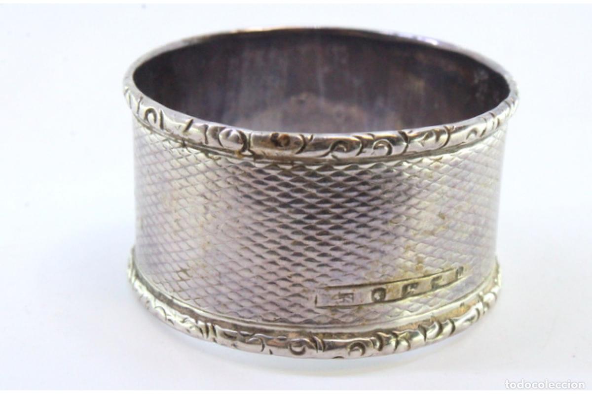 Antig&uuml;edades: Anillo para servilletas de plata - Foto 3