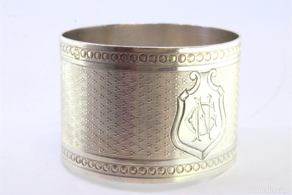 Antig&uuml;edades: Anillo para servilletas de plata - Foto 4